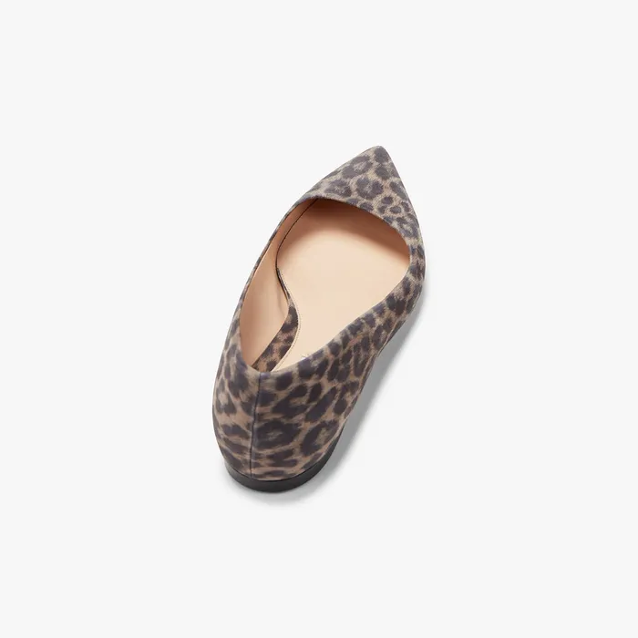 Women The Rowan Flat 8211 Leopard Suede Taupe Black Shoes M M LaFleur Women The Rowan Flat 8211 Leopard Suede Taupe Black Shoes M M LaFleur