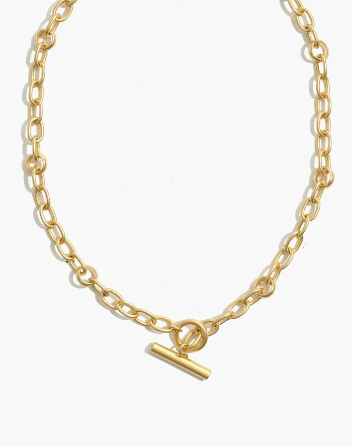 Women Toggle Chain Necklace Vintage Gold Madewell Necklaces