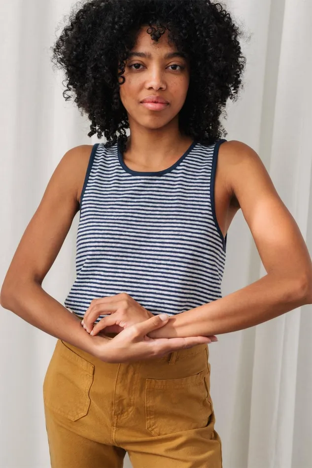 Women Tops Women 8211 Flotta 8211 Navy Stripes TWOTHIRDS Tops
