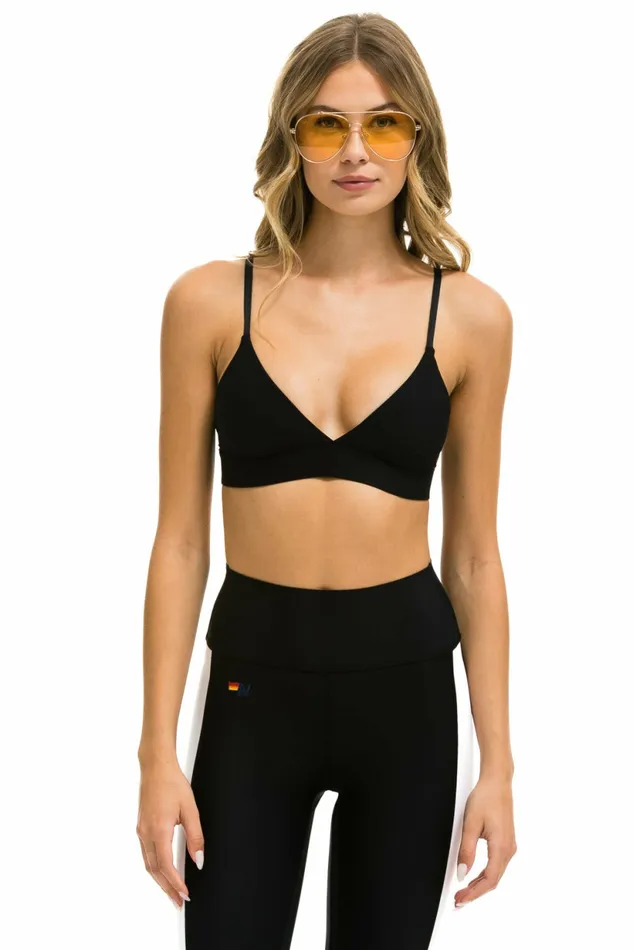 Women TRIANGLE ADJUSTABLE WOMENS SPORTS BRA 8211 BLACK Aviator Nation SportsBras