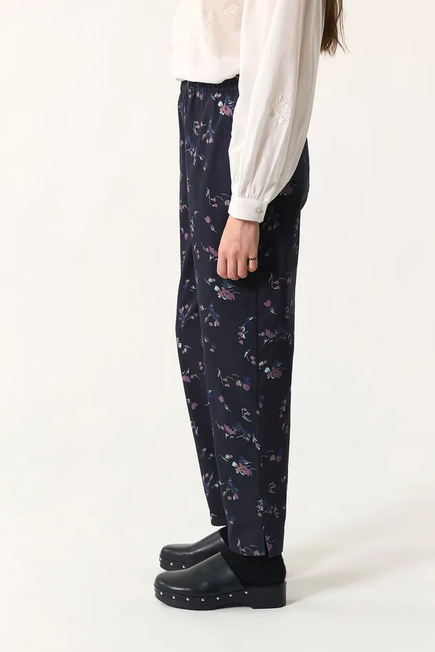 Women Trousers Suzy Cosmos Pantalon Coton Noir Des Petits Hauts Trousers and Jumpsuits