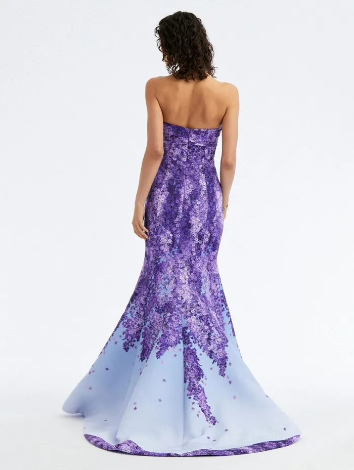 Women Wedding Guest Oscar De La Renta Degrad Lilac Faille Gown Lilacblue Women Wedding Guest Oscar De La Renta Degrad Lilac Faille Gown Lilacblue