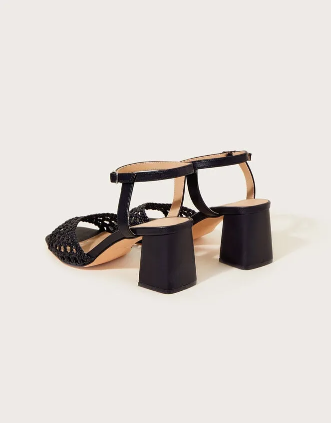 Women Wendy Woven Block Heel Sandals Black Monsoon Sandals