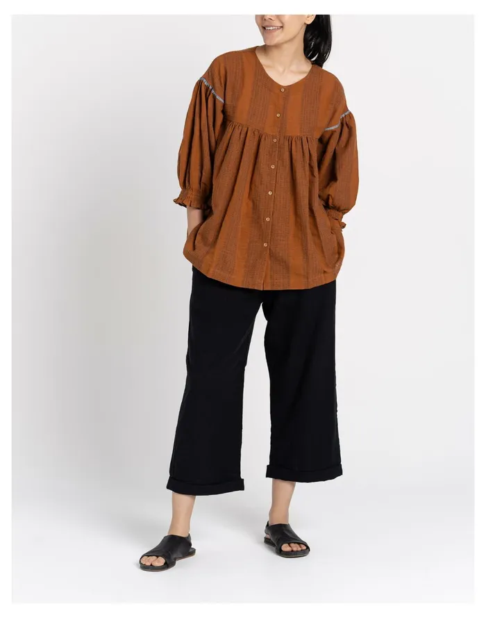 Women World Of Crow Organic Cotton Crop Top In Earthy Brown Brown Madewell Tops and Shirts Women World Of Crow Organic Cotton Crop Top In Earthy Brown Brown Madewell Tops and Shirts