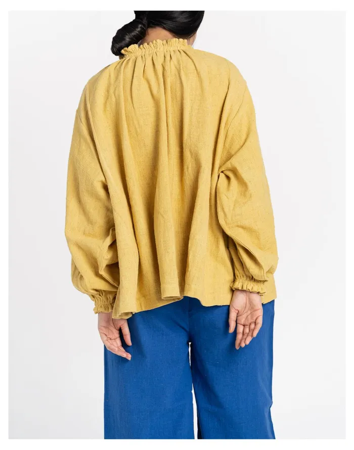 Women World Of Crow Oversized Mustard Wide Top Mustard Madewell Tops and Shirts Women World Of Crow Oversized Mustard Wide Top Mustard Madewell Tops and Shirts