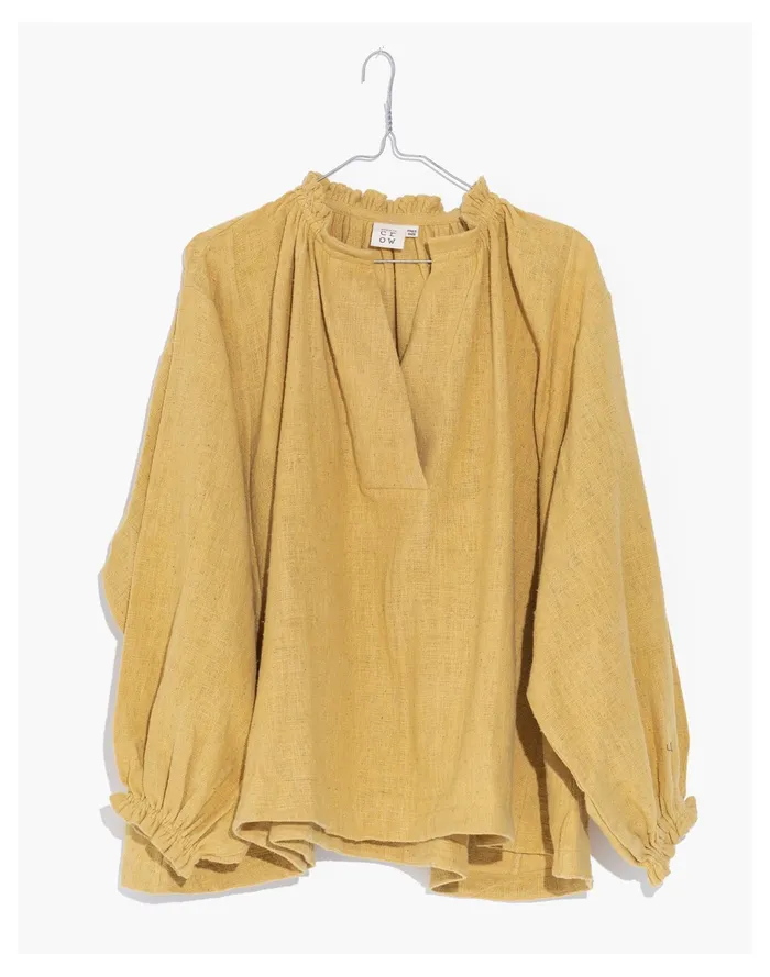 Women World Of Crow Oversized Mustard Wide Top Mustard Madewell Tops and Shirts Women World Of Crow Oversized Mustard Wide Top Mustard Madewell Tops and Shirts