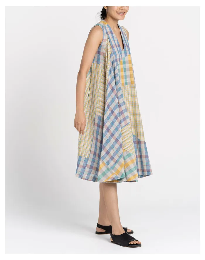 Women World Of Crow Plaid Patchwork Midi Dress Multicolor Madewell Dresses Women World Of Crow Plaid Patchwork Midi Dress Multicolor Madewell Dresses