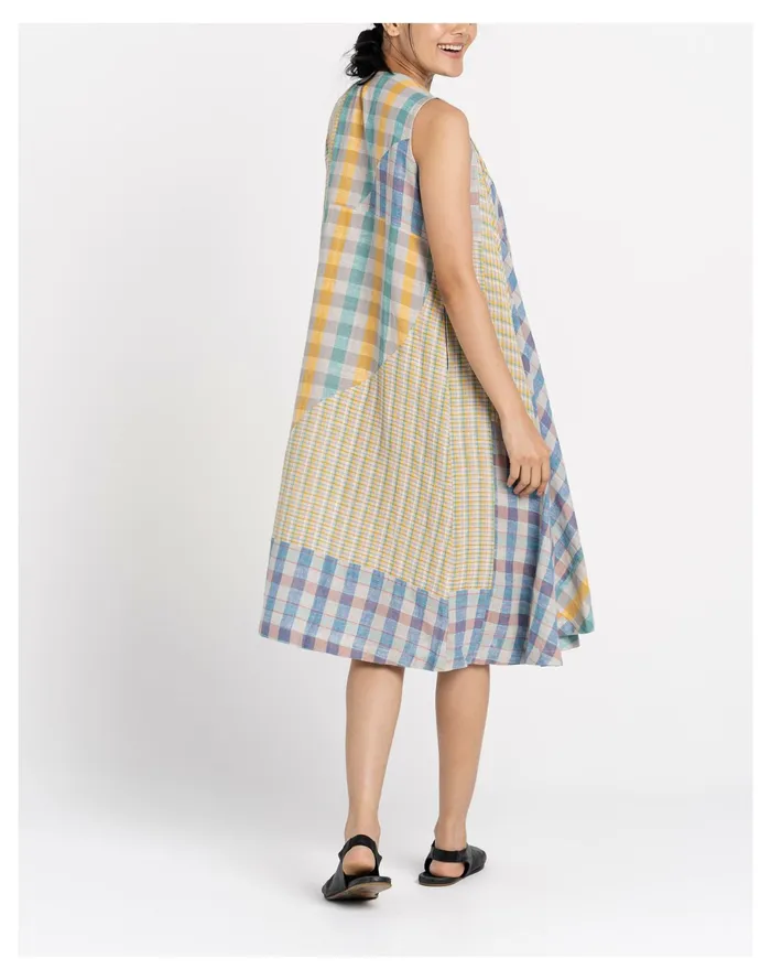 Women World Of Crow Plaid Patchwork Midi Dress Multicolor Madewell Dresses Women World Of Crow Plaid Patchwork Midi Dress Multicolor Madewell Dresses