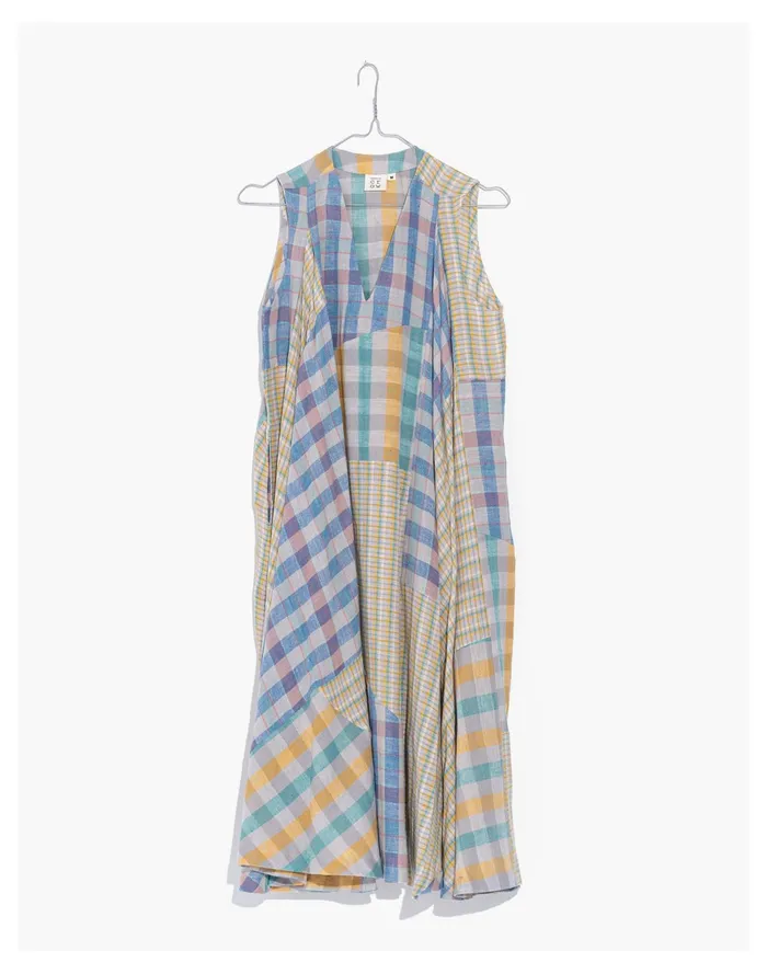 Women World Of Crow Plaid Patchwork Midi Dress Multicolor Madewell Dresses Women World Of Crow Plaid Patchwork Midi Dress Multicolor Madewell Dresses