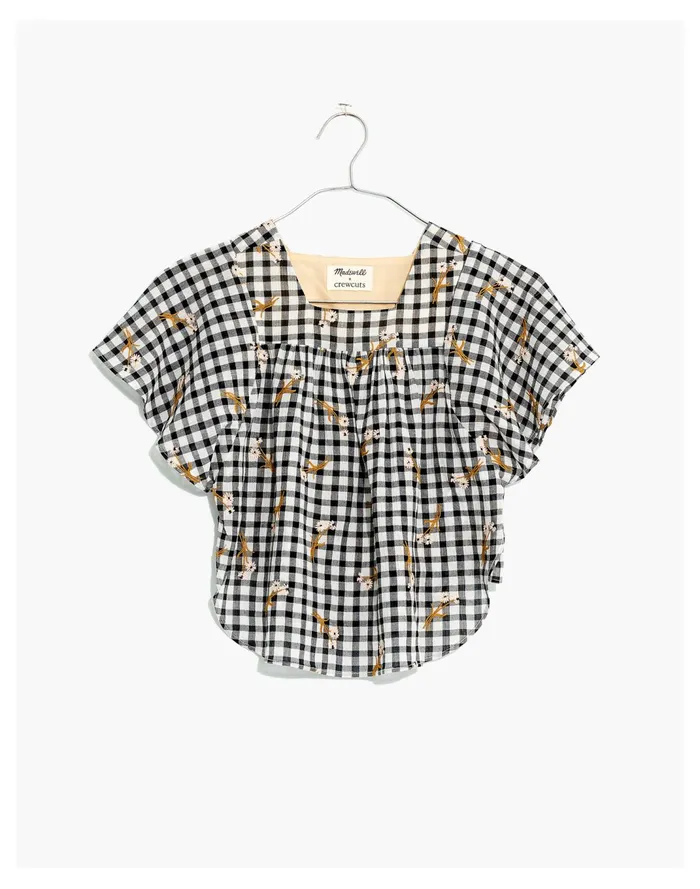 Women X Crewcuts Embroidered Gingham Butterfly Top Shirtwall Bashful Blush Madewell Tops and Shirts Women X Crewcuts Embroidered Gingham Butterfly Top Shirtwall Bashful Blush Madewell Tops and Shirts