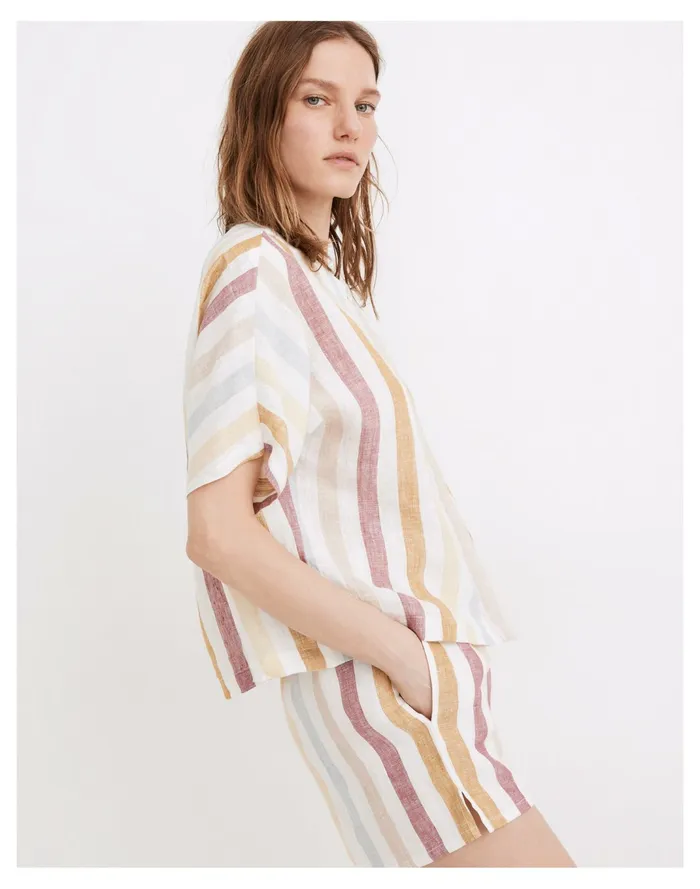 Women X LAUDE The Label Bo Button Down Shirt In Painter Stripe Painter Stripe Madewell Tops and Shirts Women X LAUDE The Label Bo Button Down Shirt In Painter Stripe Painter Stripe Madewell Tops and Shirts