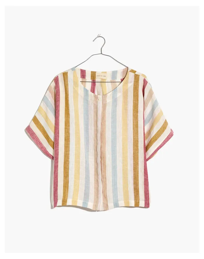 Women X LAUDE The Label Bo Button Down Shirt In Painter Stripe Painter Stripe Madewell Tops and Shirts Women X LAUDE The Label Bo Button Down Shirt In Painter Stripe Painter Stripe Madewell Tops and Shirts