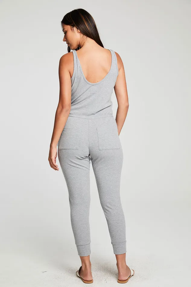 Womens Bottoms Chaser Brand Recycled Cozy Rib Low Back Tank Jumpsuit