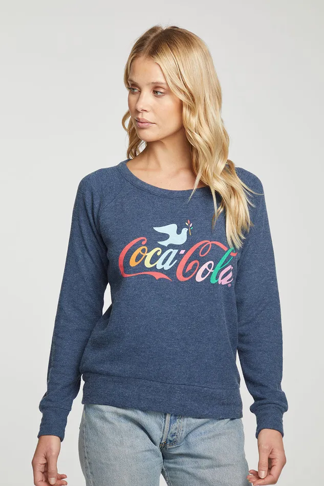 Womens Coca Cola Peace Dove Tops Chaser Brand