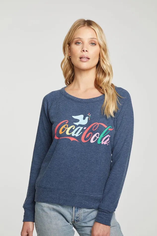 Womens Coca Cola Peace Dove Tops Chaser Brand