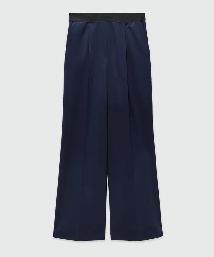 Wool Palazzo Pants With Pleats Women MSGM Pants And Shorts