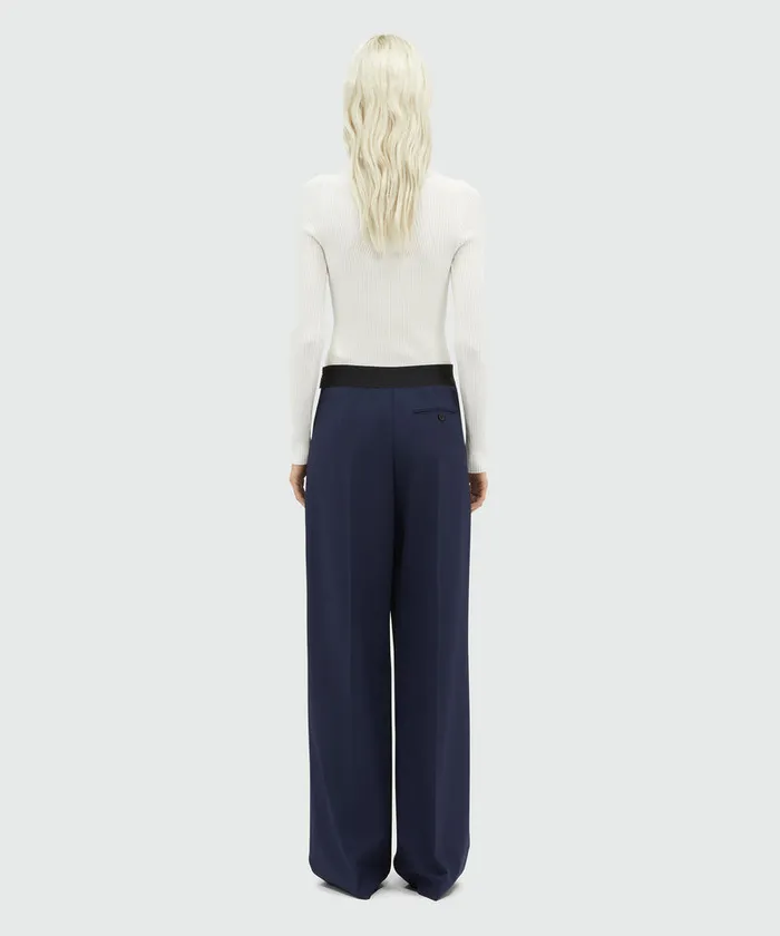 Wool Palazzo Pants With Pleats Women MSGM Pants And Shorts